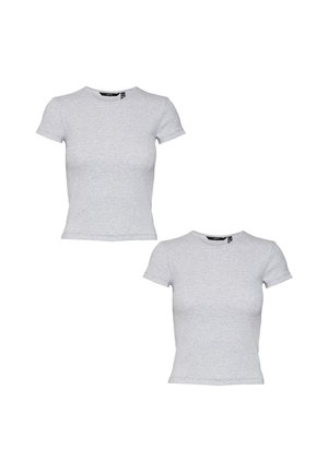 Vero Moda 2ER-SET RUNDHALS KURZARM  - Basic T-shirt - grau