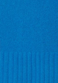 Strickpullover in lebhaftem Blau. Mit geripptem Saum und glatter Textur. Konsistente Farbe ohne sichtbare Muster oder Hardware.