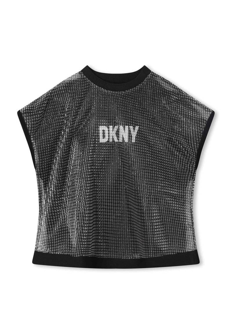 DKNY T-shirt print zilverkleurig