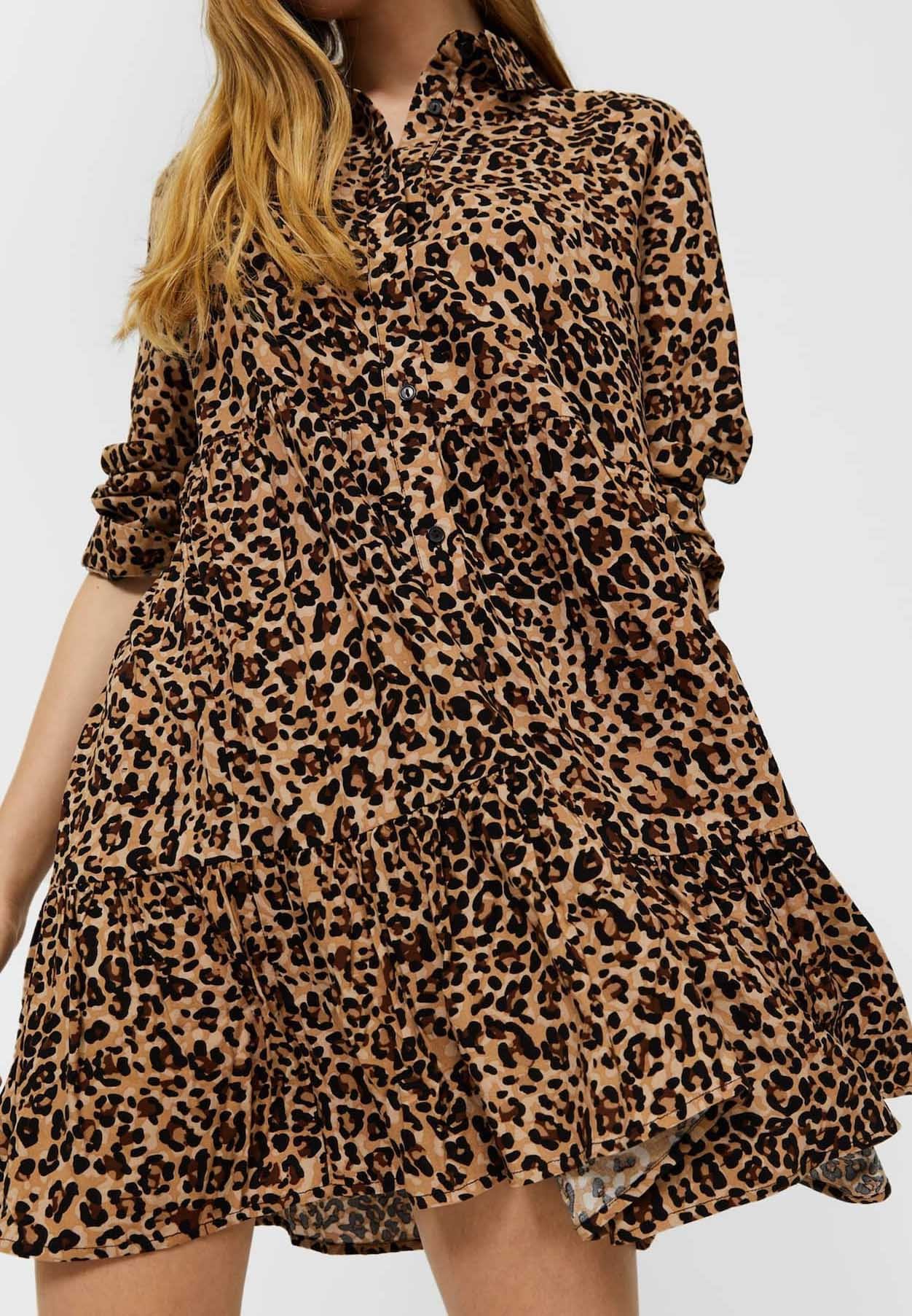 robe leopard stradivarius