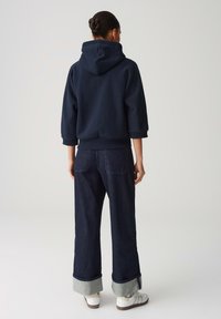 OPUS SOFT LOOSE BATWING FIT - Sweater met rits - coal blue