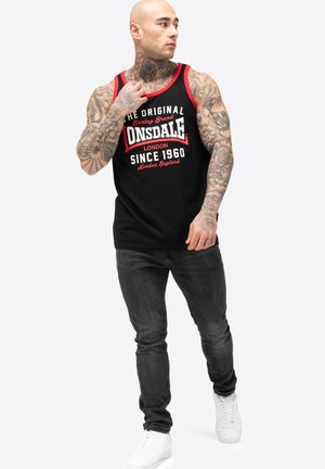 Lonsdale Top - black red white