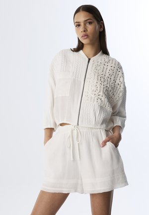 Twist Bomber Jacket - ecru