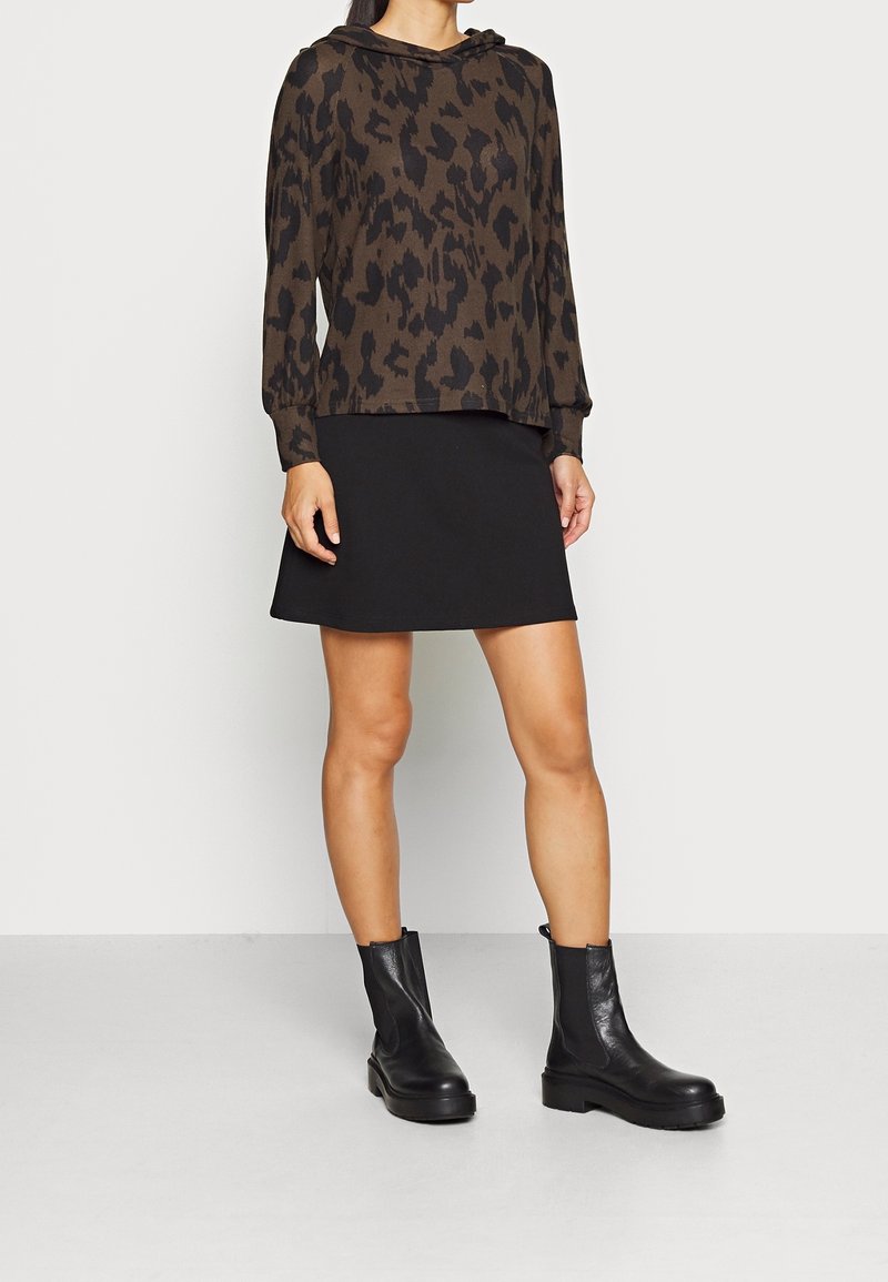 Hoodie Sweat Avec Jupe ONLY Sweat à Capuche Dark Green/vert