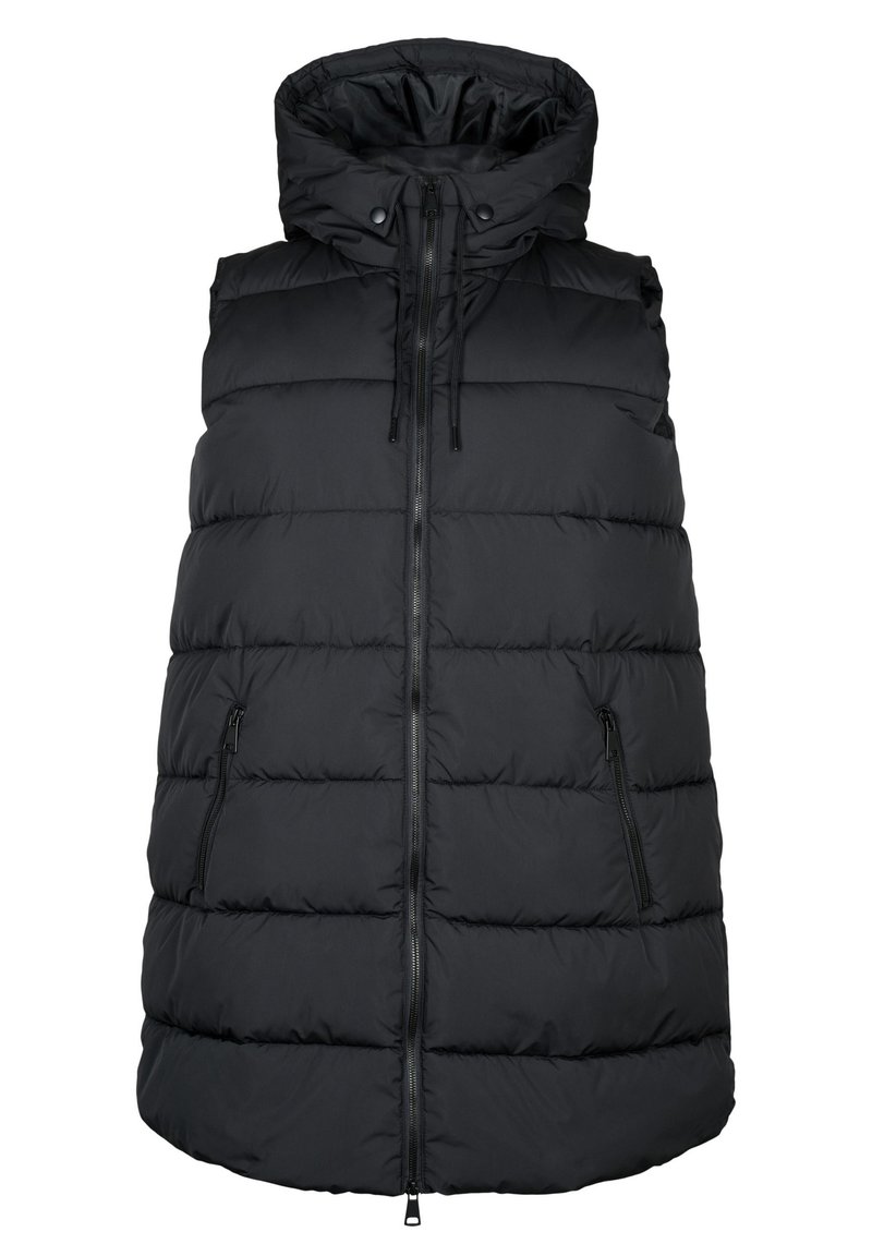 Womens Lange Gilets Jas Hooded Gewatteerde Vest Body Warmer Casual Zip Up Mouwloze Down Jas Puffer Vest Voor Vrouwen Vest (Color : Yellow, Size : 4XL