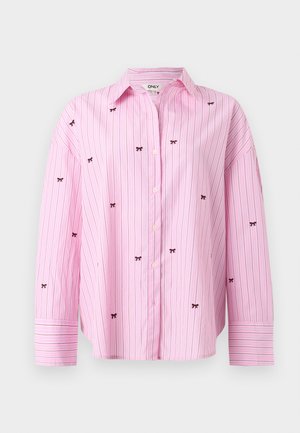 ONLY, ONLOREGON ZEIDI BOW SHIRT - Πουκαμίσα με κουμπιά - lilac sachet/white/bordeaux