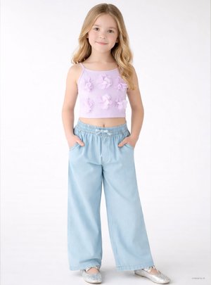 Terranova, LUNGO TINTA UNITA - Jeans baggy - var blu denim chiaro