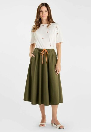 EVASÉE OLENA - Jupe trapèze - vert