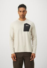 Jack Wolfskin PRELIGHT TRAIL CREW  - Top dugih rukava - pale sand