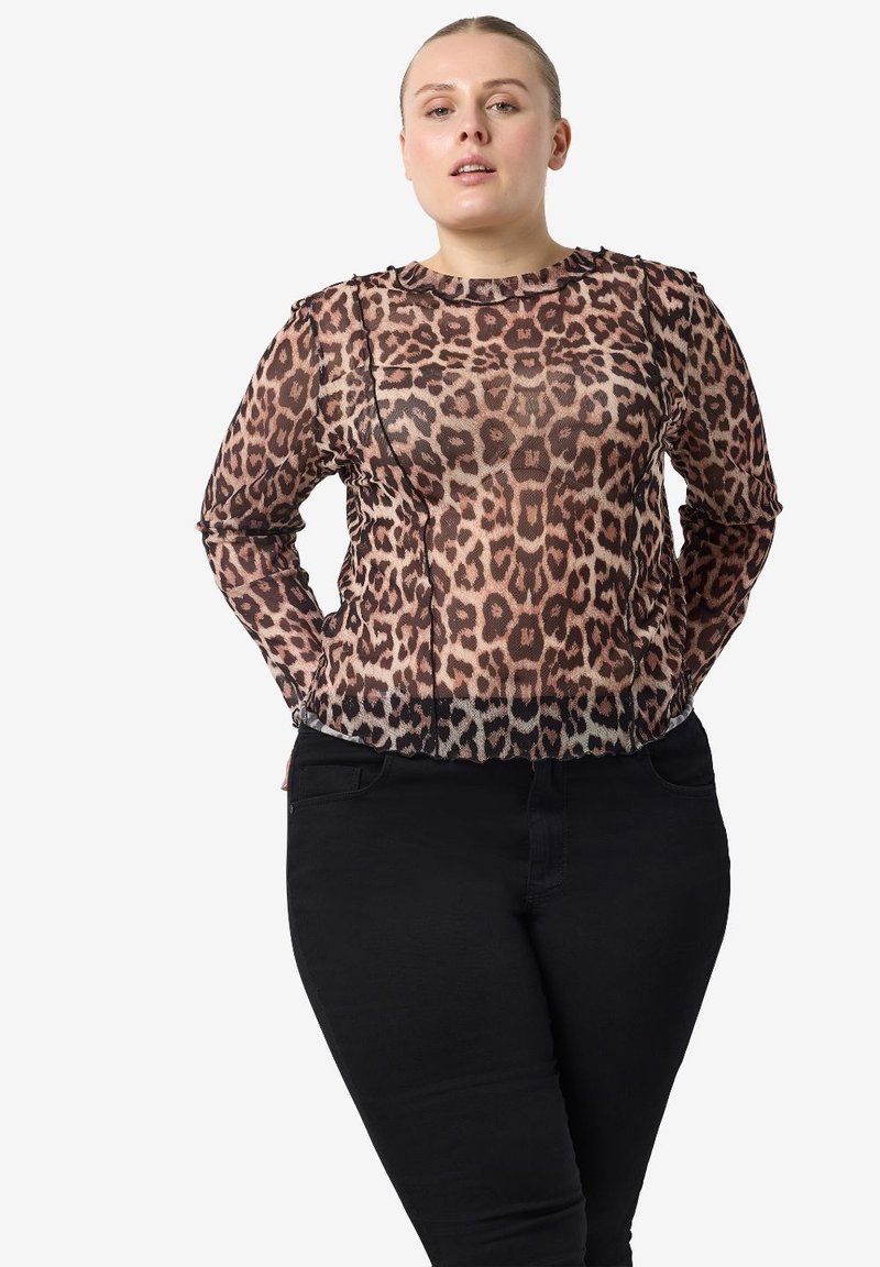 Noisy May NMELIF O NECK VIP CURVE - Maglietta a manica lunga - multi-coloured/multicolore