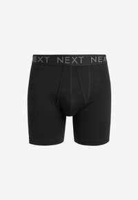 Boxeri negri dintr-un material elastic, cu un brâu moale. Dispun de un compartiment frontal funcțional și picioare netede, fără cusături.