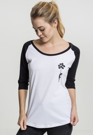 LADIES BANKSY - Bluzka z długim rękawem - white/black