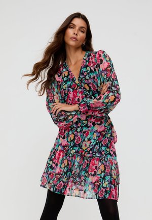 FLORA WRAPAROUND FLORAL PRINT MINI  - Freizeitkleid - multi