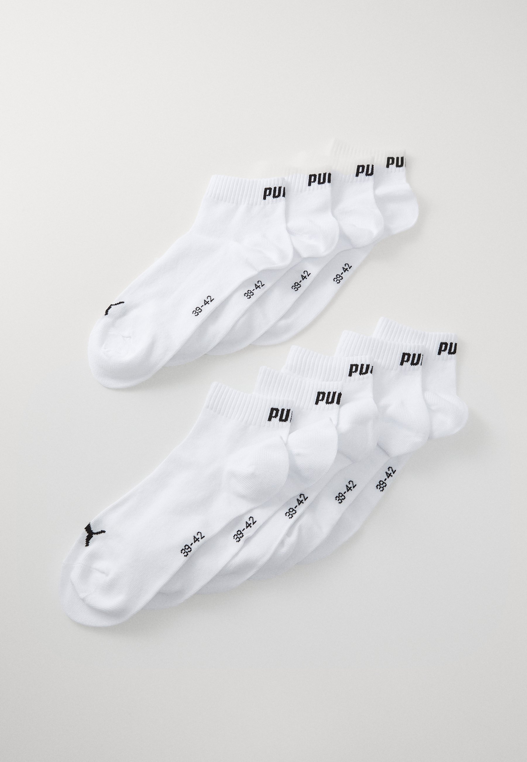 Puma QUARTER PLAIN UNISEX PACK Calze sportive white/bianco