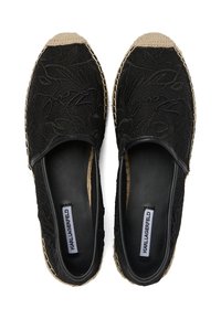 KARL LAGERFELD KAMINI ORCHIDEEN - Háncstalpú vászoncipők - black