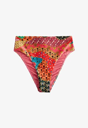 Never Fully Dressed, HIGH WAIST FIT - BIKINI BRIEFS - Bikini bottoms - pink orange mosaic