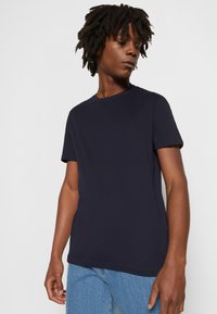 Brave Soul 3 PACK - T-shirt print - rich navy/ light grey marl