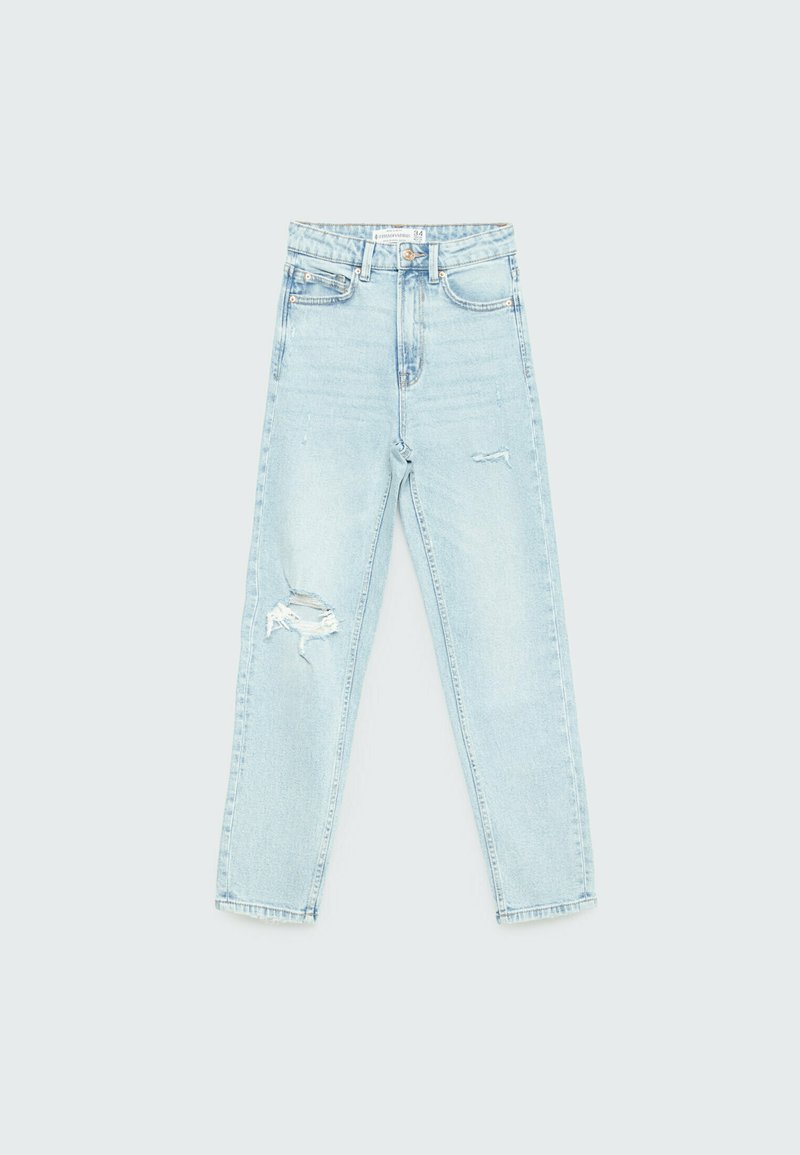 Stradivarius Slim fit jeans lichtblauw denim Stradivarius Slim fit jeans lichtblauw denim