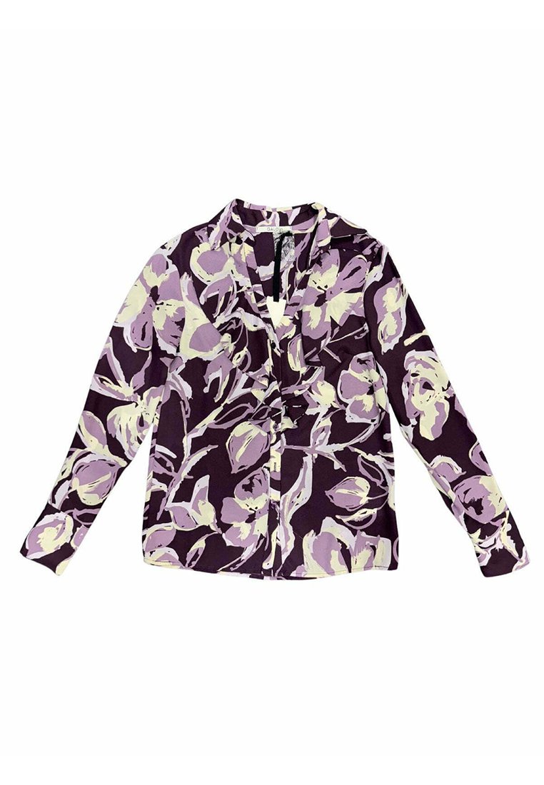 Gaudi Overhemdblouse paars gemêleerd Gaudi Overhemdblouse paars gemêleerd