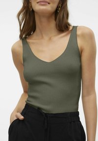 Vero Moda VMGLORY SL GA NOOS - Blusa - khaki