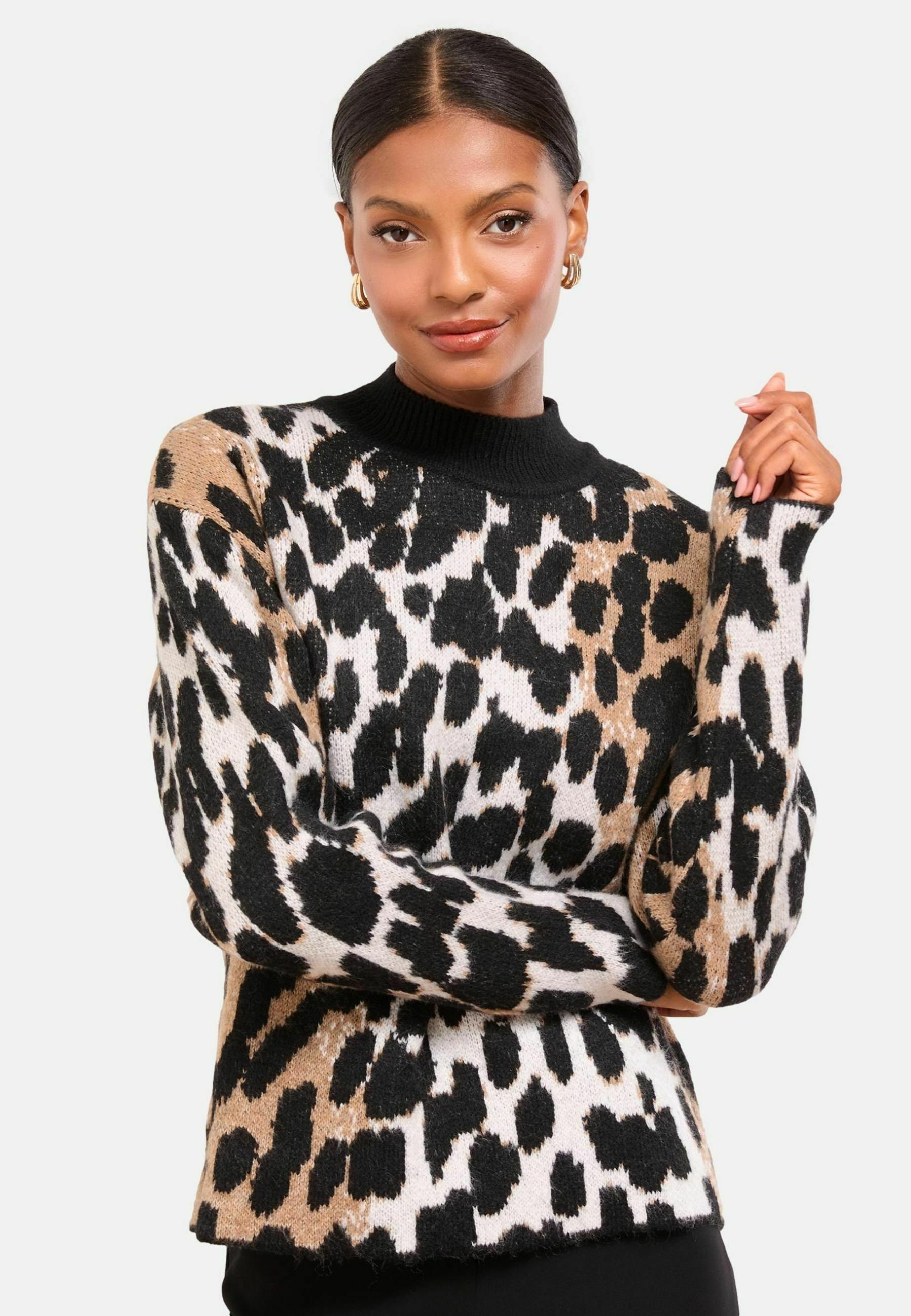 Lipsy Strickpullover - neutral leopard/braun - Zalando