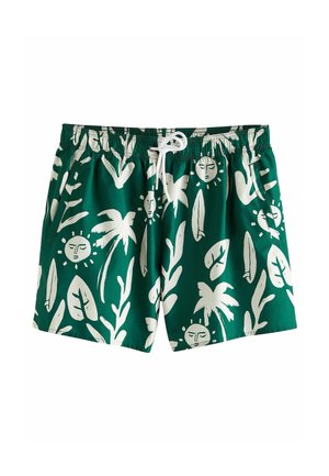 PRINTED - REGULAR FIT - Badeshorts - green ecru