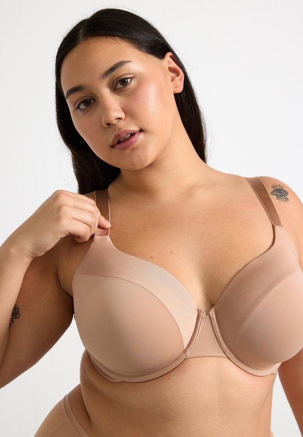 DAHLIA T-SHIRT BRA PLUS SIZE - T-shirt bra - beige4