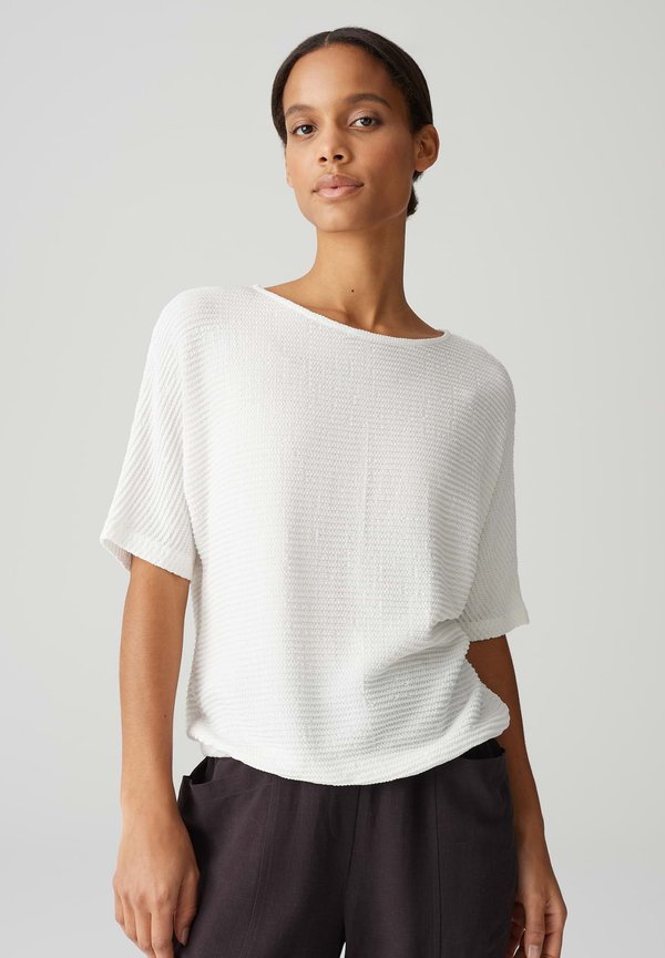 BATWING FIT RIB - T-Shirt basic - milk