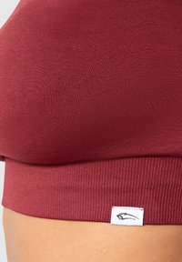Smilodox CROP LONGSLEEVE MAYSA - Longsleeve - bordeaux