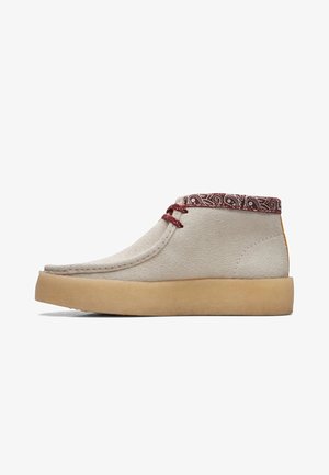Lace-up ankle boots - white interest