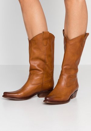 Cowboy-/Bikerlaarzen - cognac