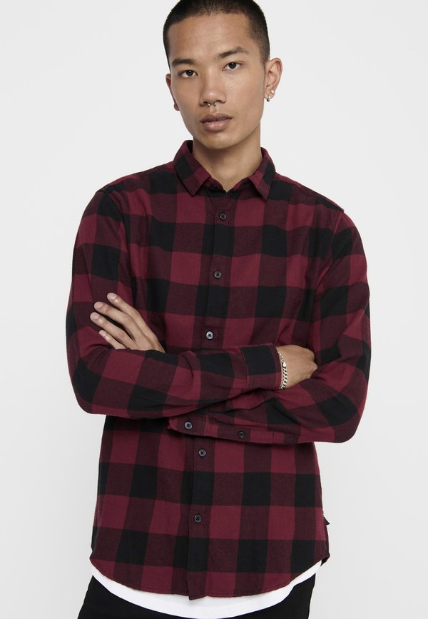 ONSGUDMUND CHECKED SHIRT - Shirt - cabernet4