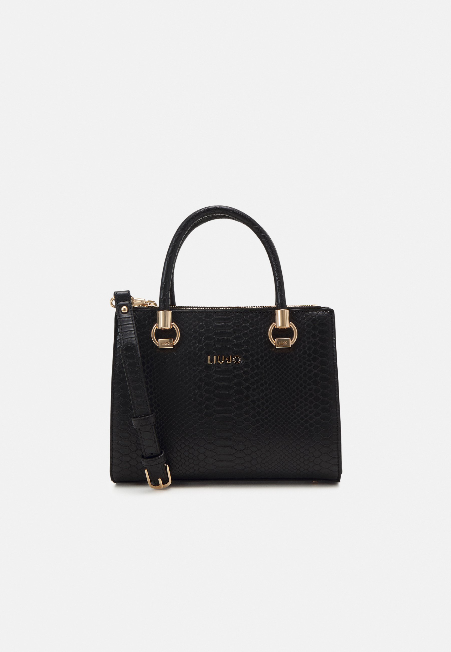 Borsa Liu jo a mano satchel double zip ecopelle tessuto B22LJ22 AF1156