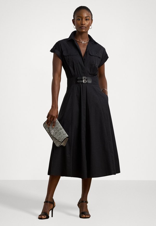 BUCKLE TRIM COTTON BLEND SHIRTDRESS - Shirt dress2