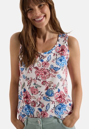 Cecil, TOP MIT GERUNDETEM V-NECK UND FLECHTDETAIL - Débardeur - vanilla white