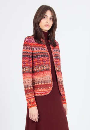 JACQUARD RE-DANDY PATTERN - Strickjacke - cinnabar