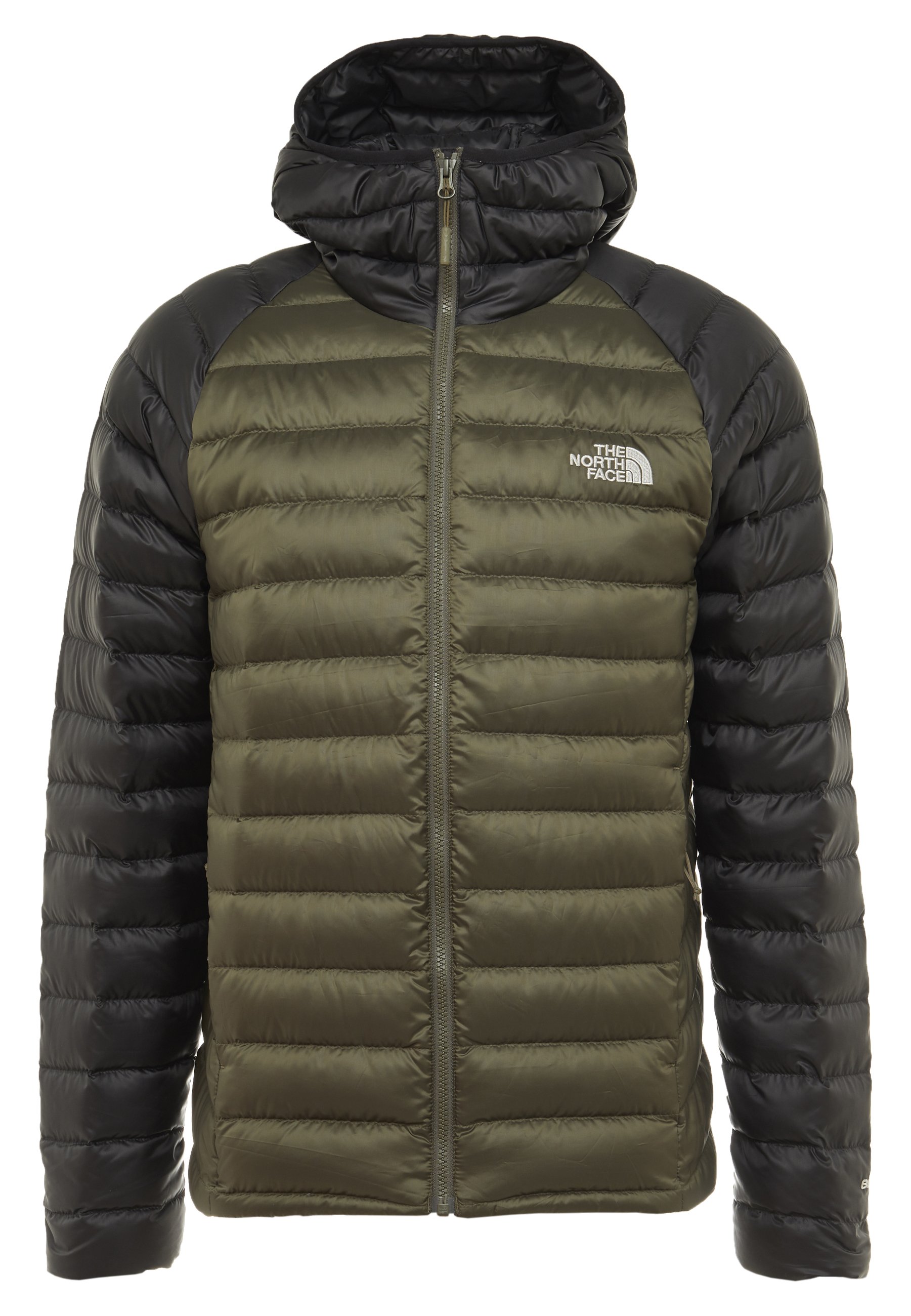 green and black north face hoodie