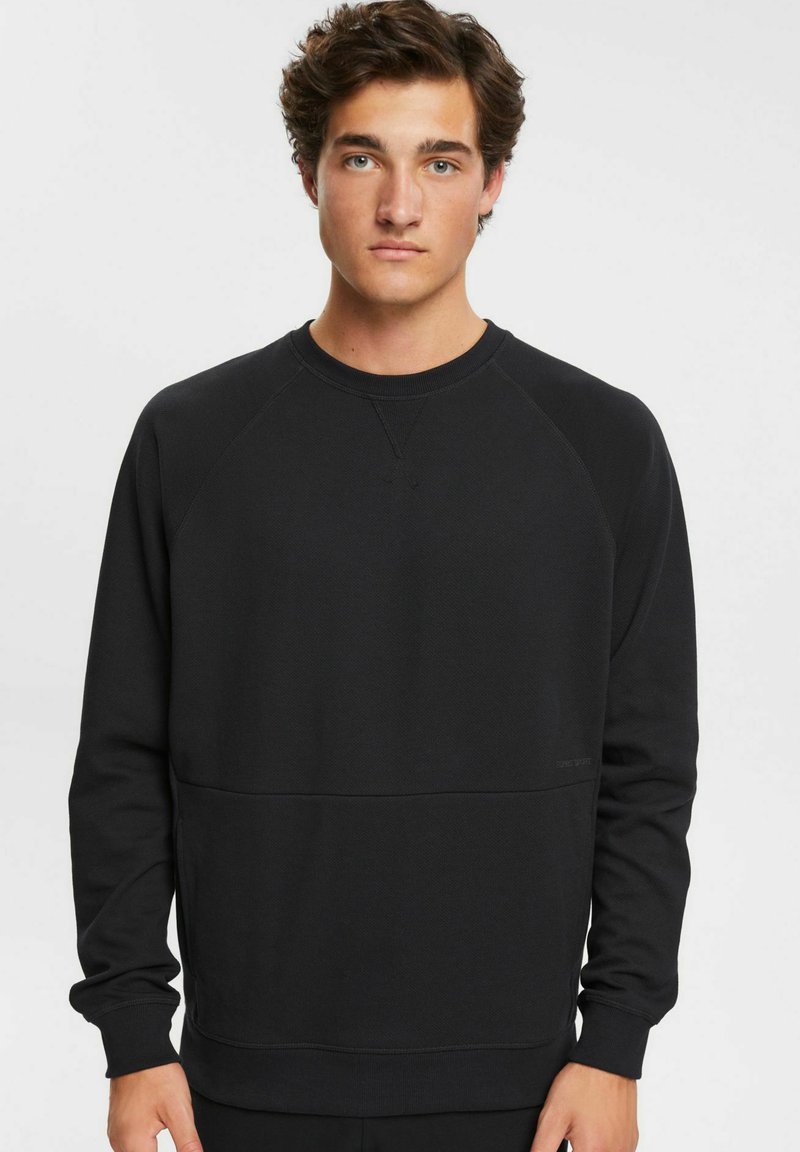 Esprit Sports MIT STRUKTUR Sweatshirt black Zalando.de