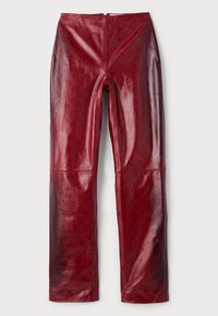 MOON WIDE LEG PANTS - Lederhose - red