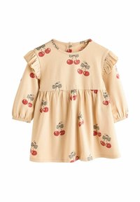 Next 2 PACK-REGULAR FIT - Haljina od žerseja - tan brown cream cherry animal print