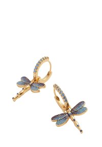 FABLE ENGLAND DRAGONFLY CRYSTAL - Korvakorut - blue gold-coloured
