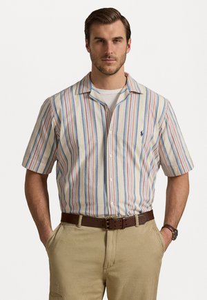 STRIPED CHAMBRAY CAMP SHIRT - Button down-skjorte - off white/red multi