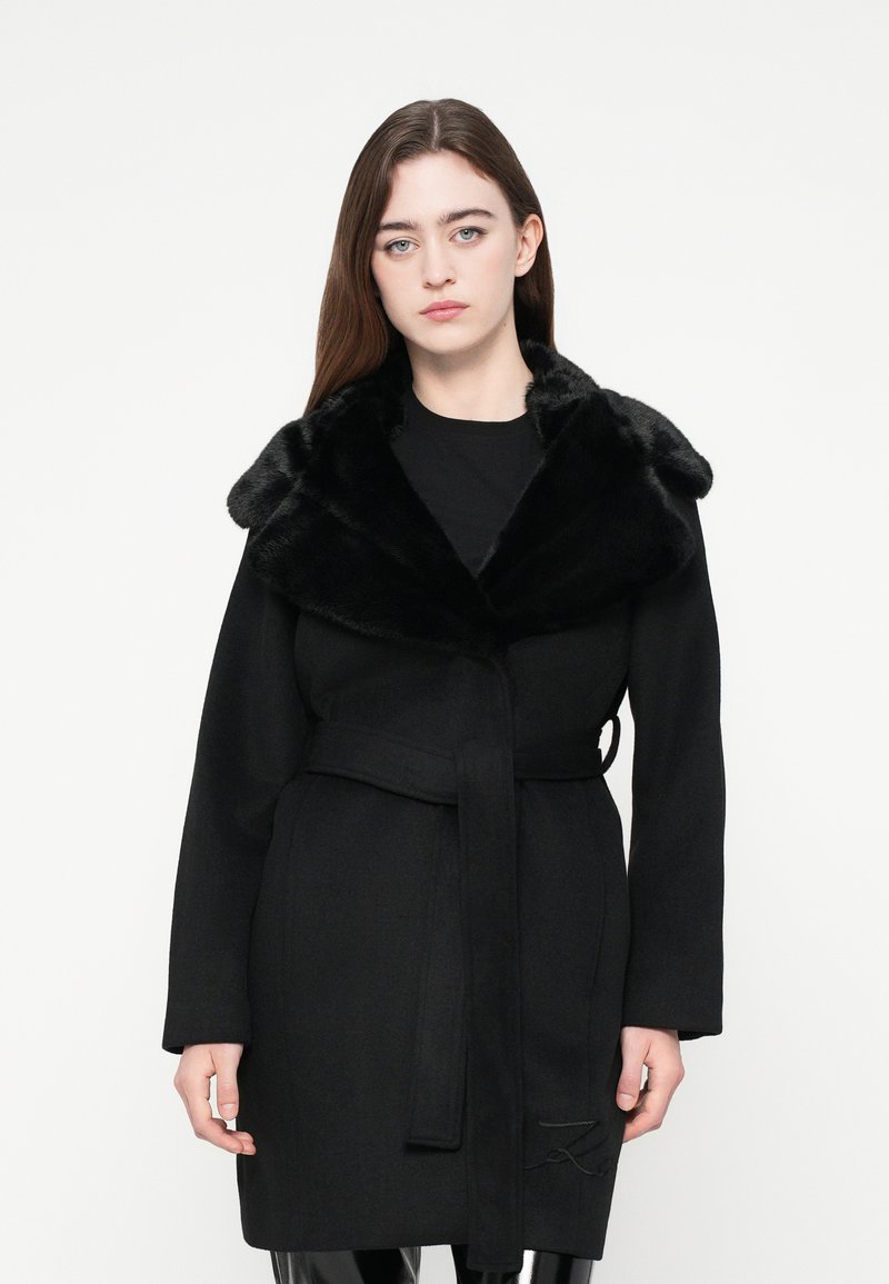 Karl Lagerfeld Mantel zwart Karl Lagerfeld Mantel zwart