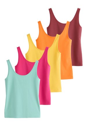 Next, REGULAR FIT - THICK STRAP VEST 5 PACK - Top - green berry pink orange yellow