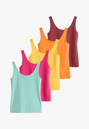 Next, REGULAR FIT - THICK STRAP VEST 5 PACK - Top - green berry pink orange yellow