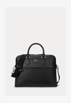 Polo Ralph Lauren PEBBLED LEATHER COMMUTER BAG UNISEX - Aktentasche - black