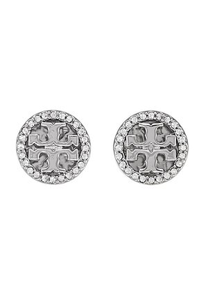 LOGO CIRCLE  EARRING - Örhänge - silver-coloured/crystal