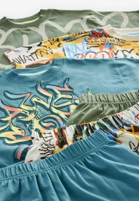 Next 3 PACK SET REGULAR FIT - Pigiama - blue green graffiti