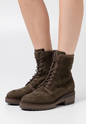 BOOTS  - Platform ankle boots - dark olive