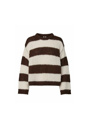 Pieces, PCDORTHEA LS CHUNKY KNIT NOOS BC - Pullover - hot fudge